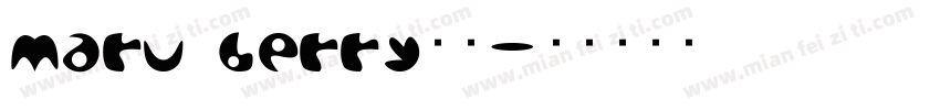Maru berry字体字体转换